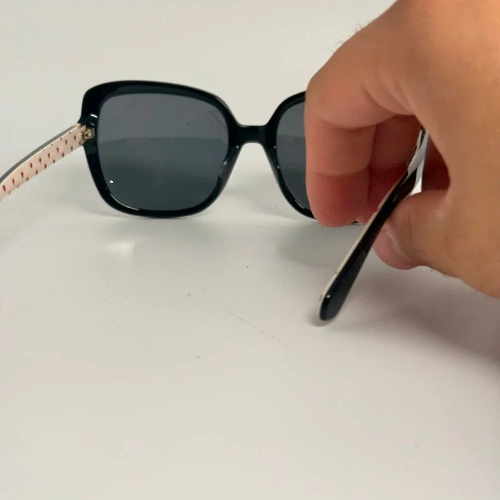 Kate Spade Wilhemina/S Sunglasses Black Square Heart Pattern 807JP 55-18-140